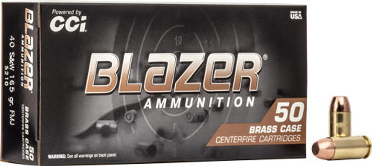 CCI Cci 40 Sw 165gr Fmj Blazer - Brass 50rd 20bx/cs