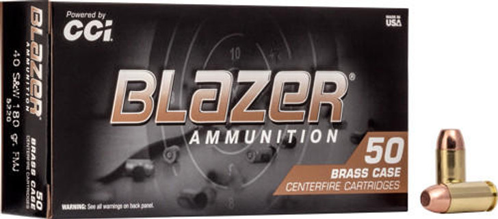 CCI Cci 40 Sw 180gr Fmj Blazer - Brass 50rd 20bx/cs