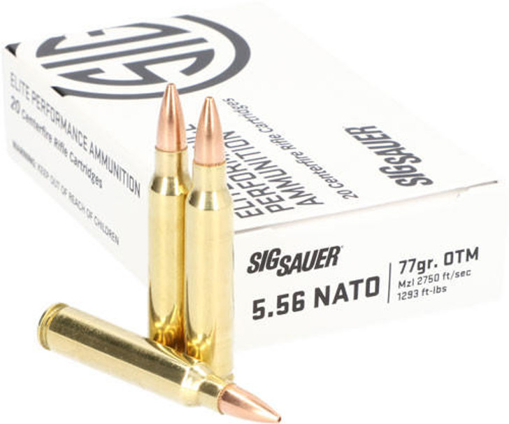 SIG Sig 5.56 Nato 77gr Elite - Open Tip Match 20rd 10bx/cs