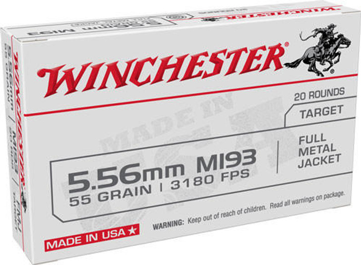 Winchester Usa 5.56x45 55gr - Fmj 20rd 50bx/cs