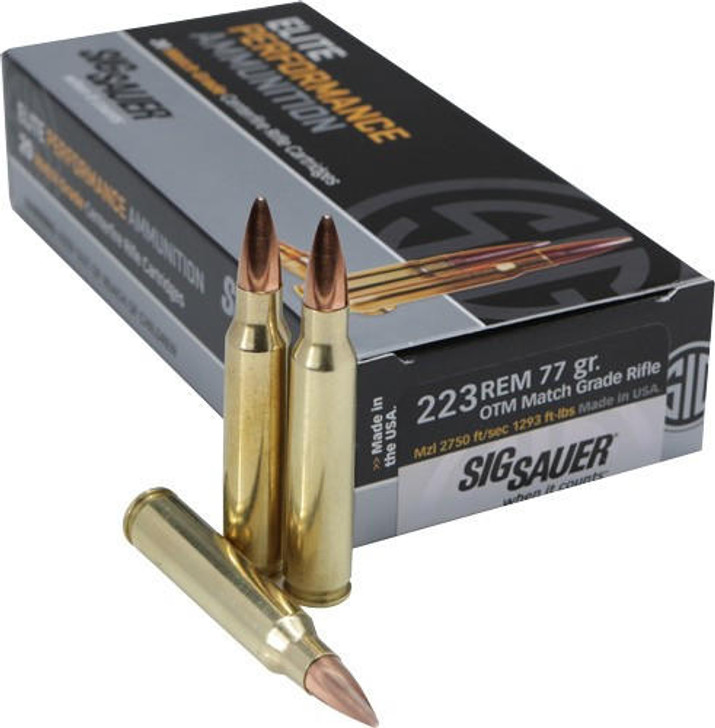 SIG Sig 223rem 77gr Open Tip - Match 20rd 10bx/cs