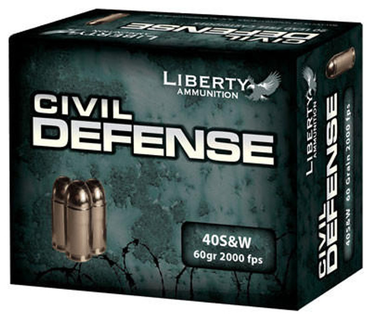 Liberty Civil Defense - 40sw 60gr Hp 20rd 50bx/cs