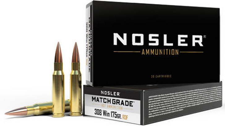 Nosler Bullets Nosler Match Grade 308win - 175gr Hpbt 20pk 10bx/cs