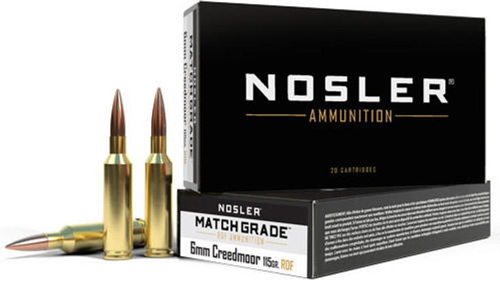 Nosler Bullets Nosler Match Grade 6mm Cm 115g - Reduced Drag Hpbt 20pk 10bx/cs