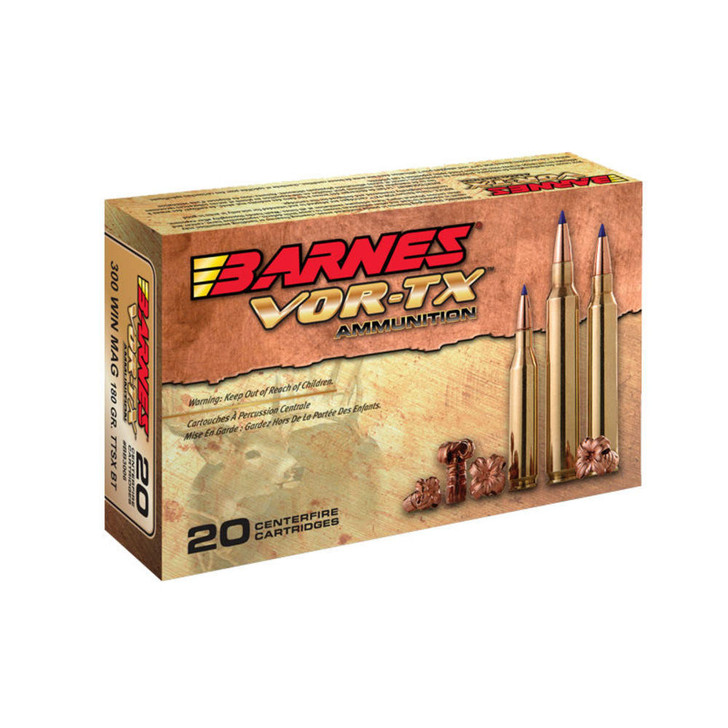 BARNES BULLETS Vor-tx Rifle Ammunition - 308 Winchester, 130 Gr, 20/bx