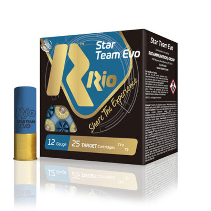 RIO AMMUNITION Star Team Evo Loads - 12 Ga, 2-3/4, 1-1/8 Oz, 7.5 Size, 1150 Fps, 25/bx