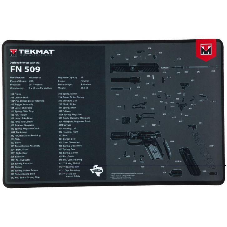 TekMat Tekmat Pstl Mat For Fn 509 Blk 