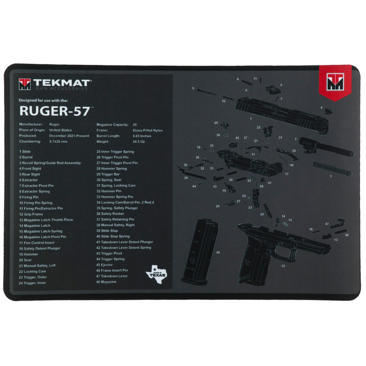 TekMat Tekmat Pstl Mat For Ruger 57 Blk 