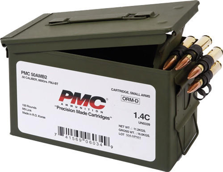 PMC Pmc 50 Bmg Ammo Can 660gr - 100rd Linked Fmj-bt