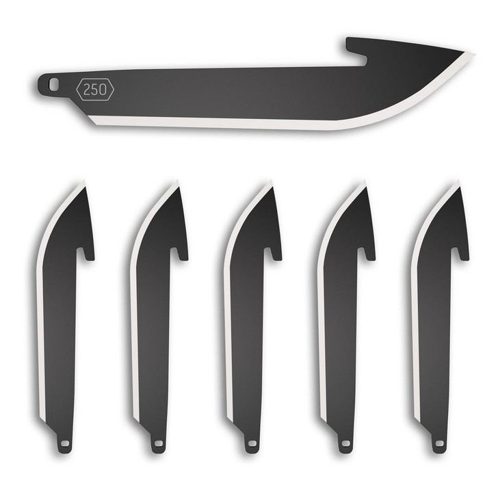 Outdoor Edge Od Edge Drop-pt Blade 6pk Blk 