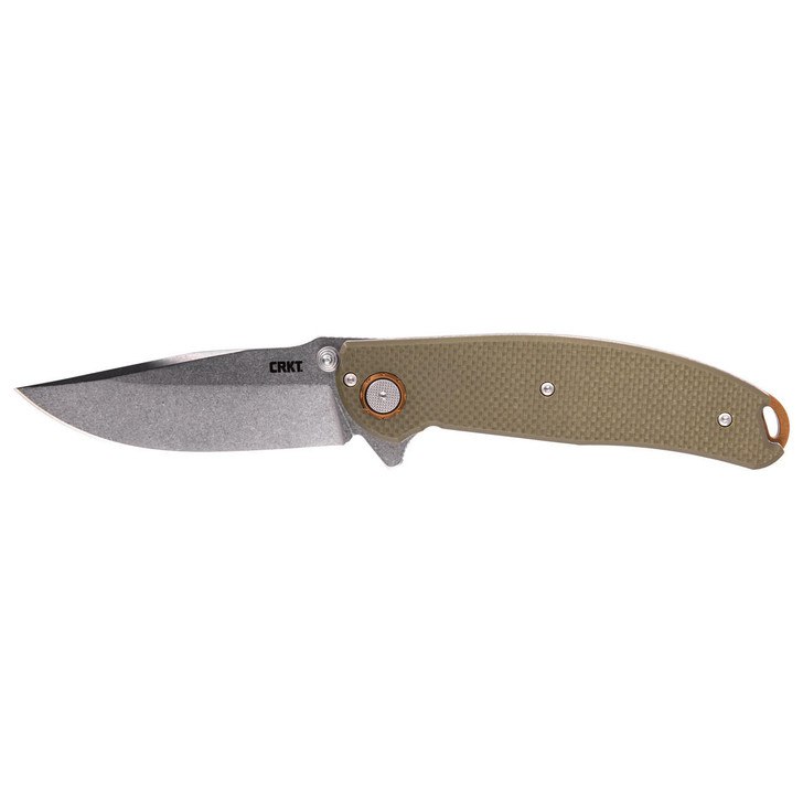 Columbia River Knife & Tool Crkt Butte Od Green 3.36" Plain Edge 