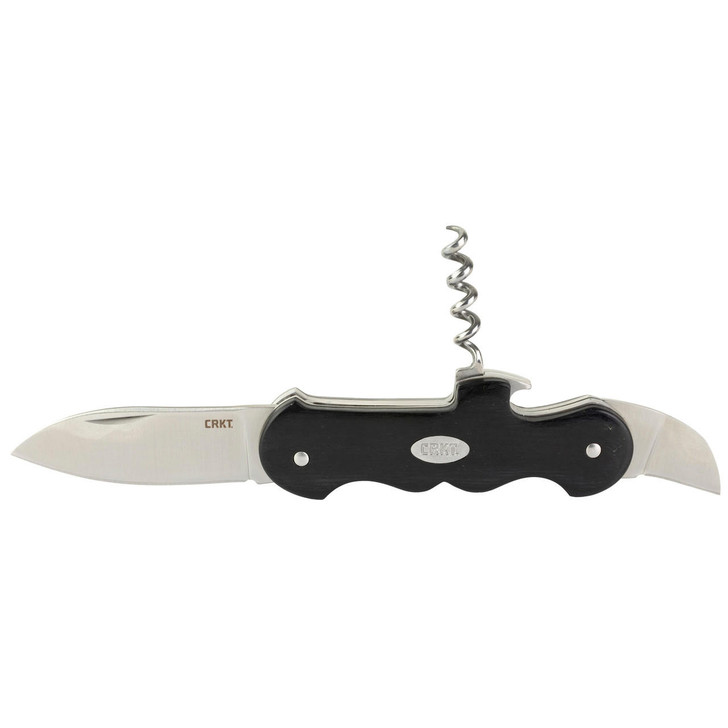 Columbia River Knife & Tool Crkt Triple Play Black 2.51" Plain 