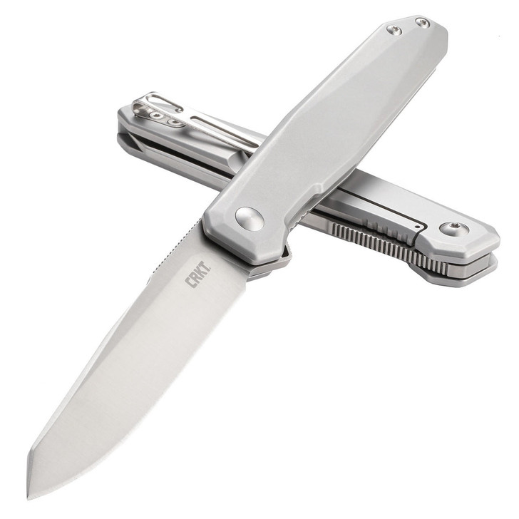 Columbia River Knife & Tool Crkt Facet Silver 3.37" Plain Edge 