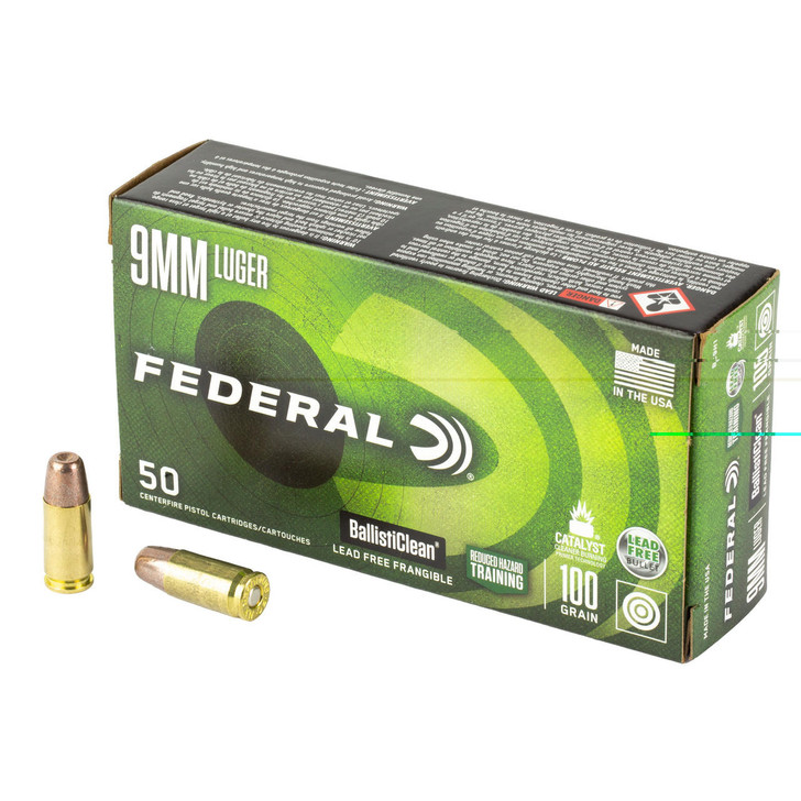 Federal Fed Ballisticlean 9mm 100gr 50/1000 