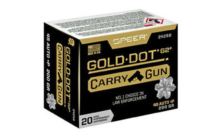 Speer Ammunition Spr Gld Dt Carry Gun 45auto +p 200gr