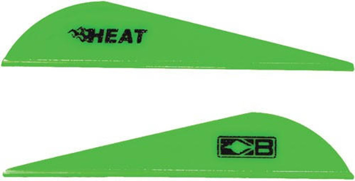 Bohning Heat Vane 2.5" - Solid Neon Green 36pk 