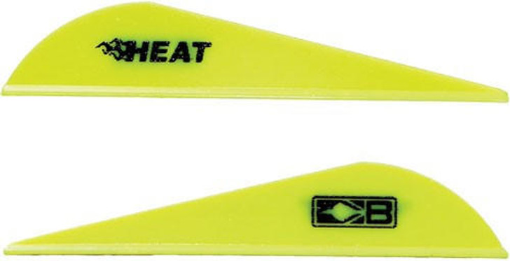  Bohning Heat Vane 2.5" - Solid Neon Yellow 36pk 
