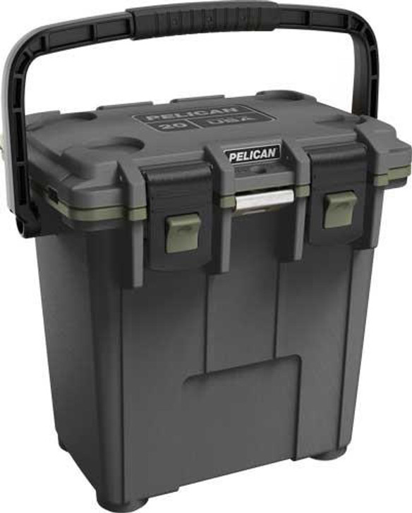  Pelican Coolers Im 20 Quart - Gunmetal/od Grn Leg Cut Out 