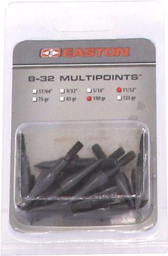  Easton Multi Points 100 Grain - 11/32" 12 Pack X-bow Fld Pnts 