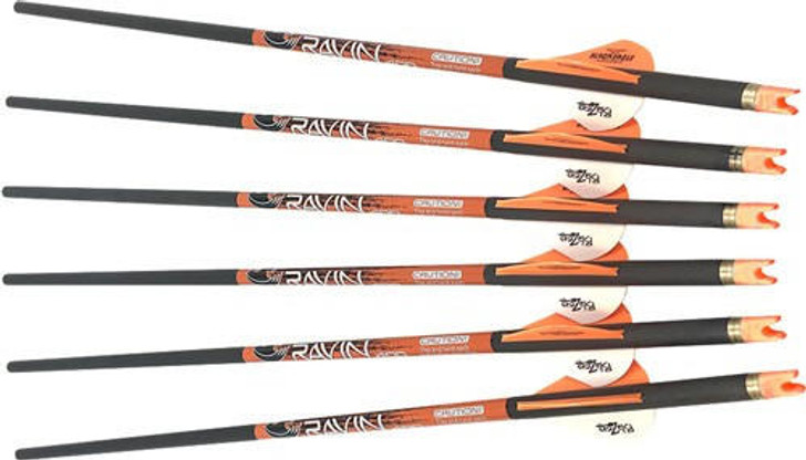 Ravin Crossbows Ravin Xbow Arrow Carbon W/2" - Offset Vanes 400gr .003" 6pk 