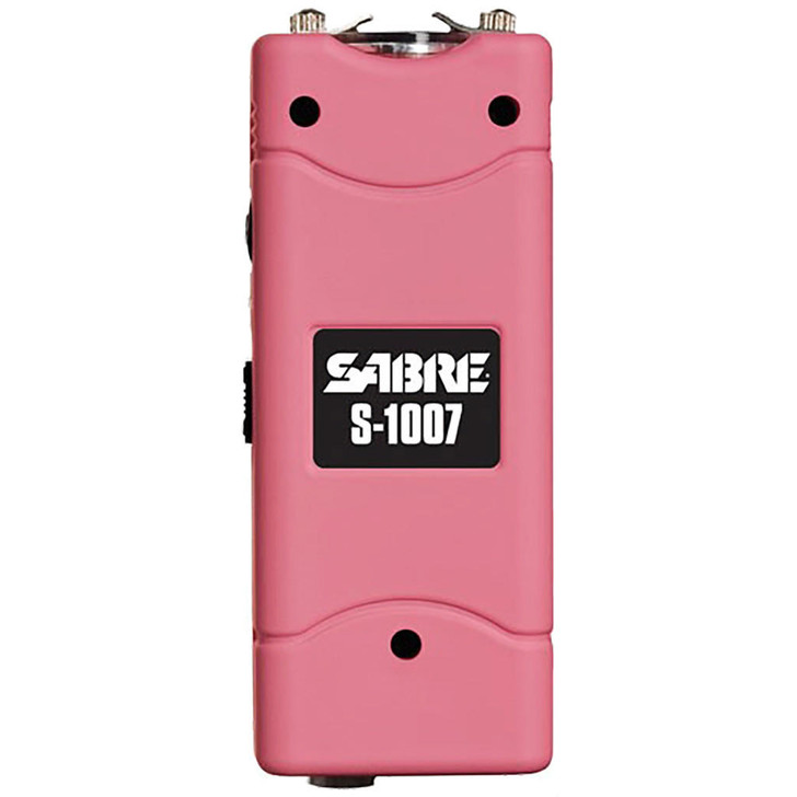 Sabre Short Stun Gun Pink 2.76 Uc With Led Flashlight 