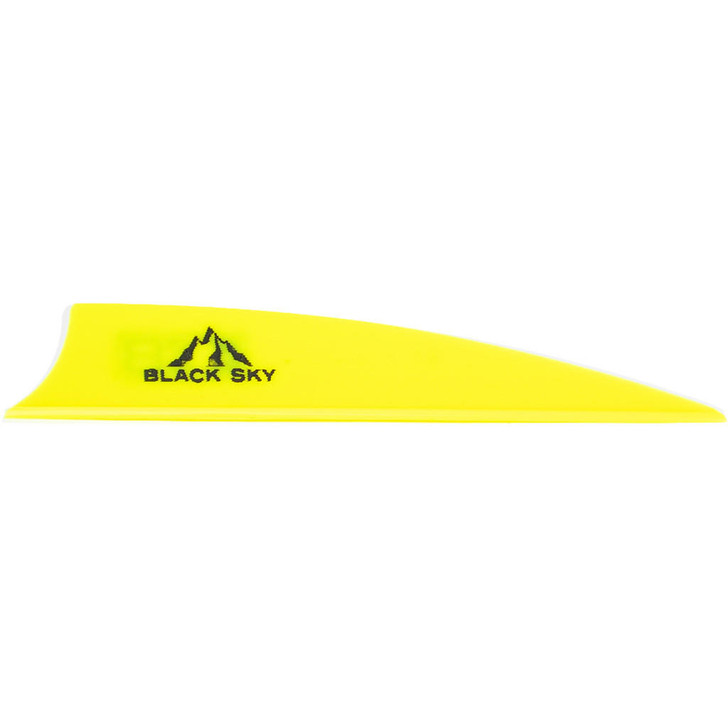  Bohning Black Sky Vane 3 In. Shield Cut Neon Yellow 100 Pk. 