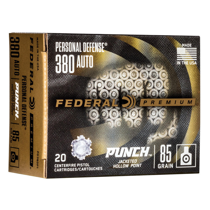 Federal Fed Pd Punch 380auto 85gr Jhp 20/200 
