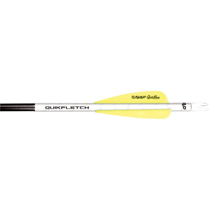 New Archery Products Nap Quikfletch Quickspin 4 Fletch Rap White And Yellow 2 In. 