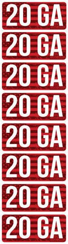  Mtm Ammo Caliber Labels 20ga - 8-pack 