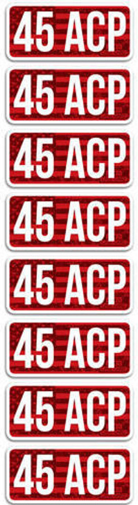  Mtm Ammo Caliber Labels .45acp - 8-pack 