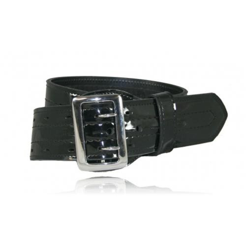 Boston Leather Sam Browne Belt, Four-Row Stitched, 2 1/4 Wide 