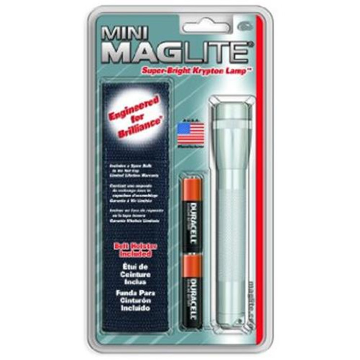 Maglite M2A Mini Mag 2 AA-Cell Incandescent Flashlight w/Holster 