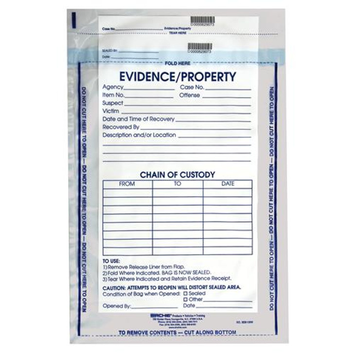 Sirchie Integrity Evidence Bag - 100 Pack 