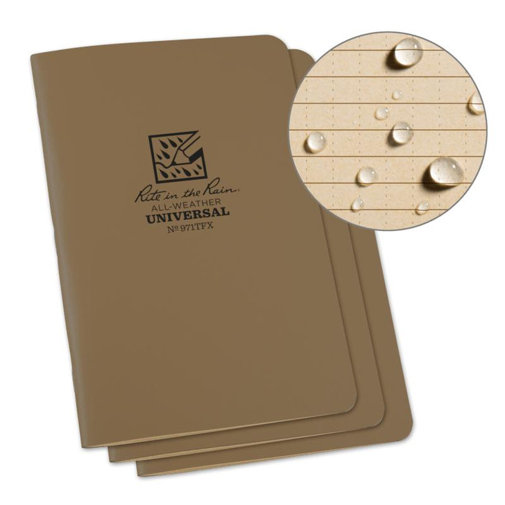 Rite In The Rain Field-Flex Universal Stapled Notebook 4.625 x 7 - 3 Pack 