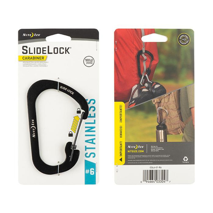 Nite-ize Slidelock Carabiner Aluminum #6 - Black 