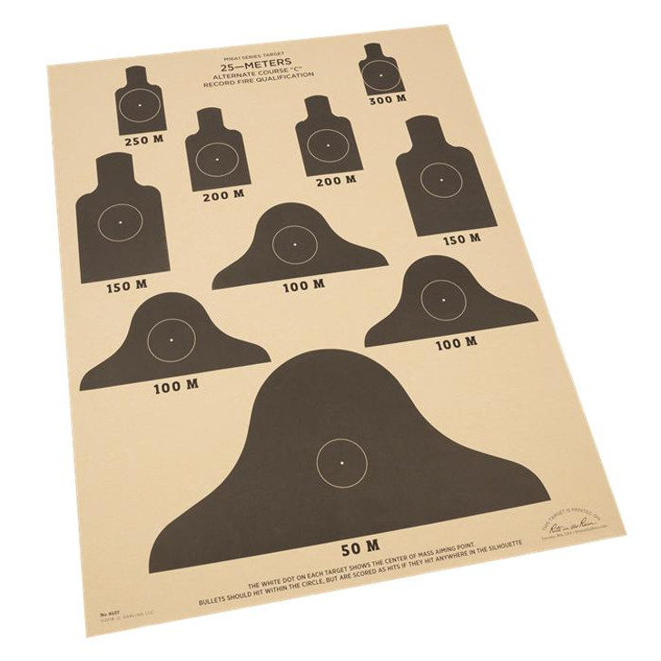 Rite In The Rain 25 Meter Alt-c Qualification Targets (17'' X 22'') 