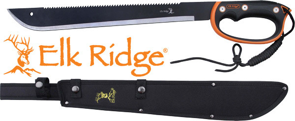 Mc Elk Ridge Machete 24" Blade - W/sheath D-handle Black/ss