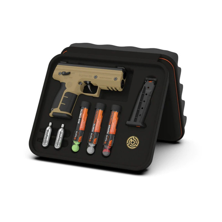 Byrna Sd Pepper Kit Tan W/ - 2 Mags & Projectiles