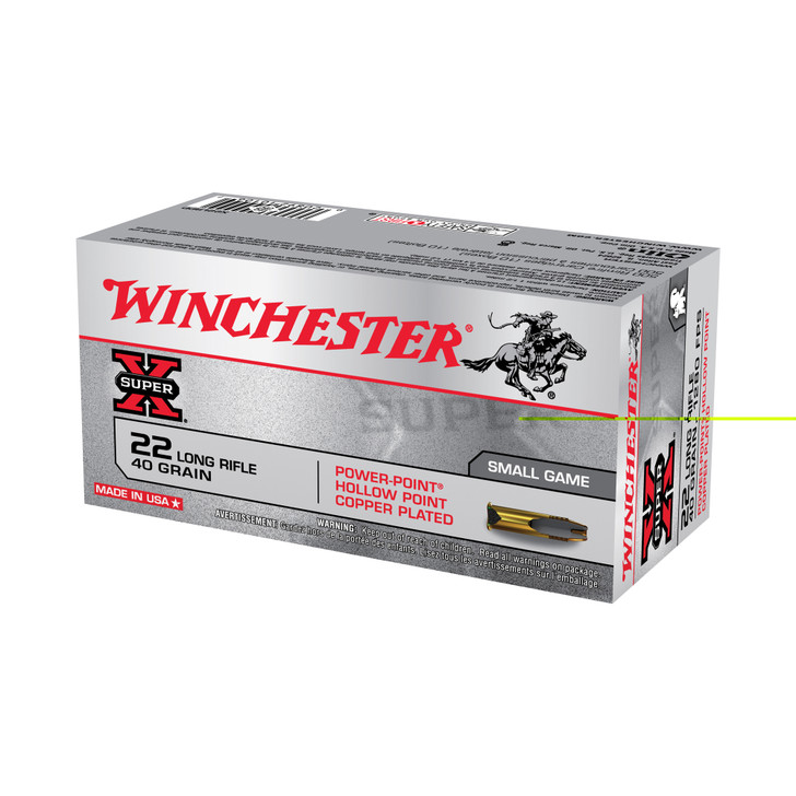 Win Ammo Super-x .22lr 50-pack - 1280fps. 40gr. Power Point Hp<