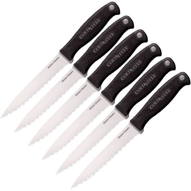 Cold Steel Six Steak Knife Set - 4.58" Blade (6 Steak Knives)