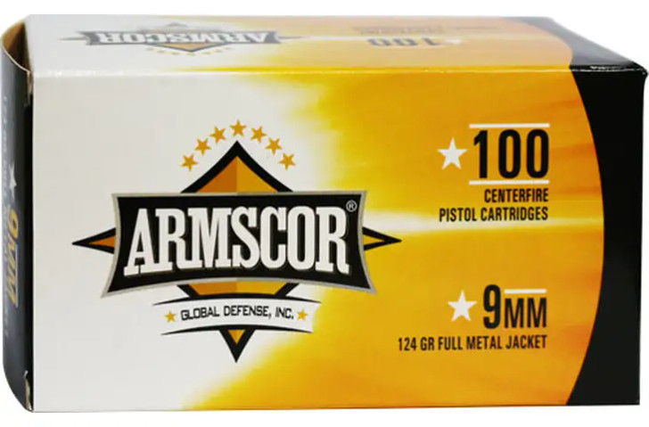 Armscor 9mm Luger 124gr Fmj - 100rd 12bx/cs