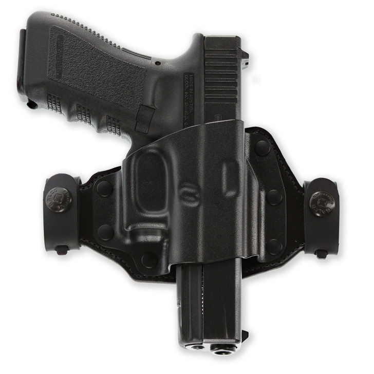 Galco Quick Slide Belt Holster - Rh Hybrid Fits Glock 17/19 Bl<
