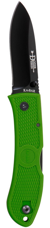 Ka-bar Dozier Folding Hunter - 3" Kelly Green!