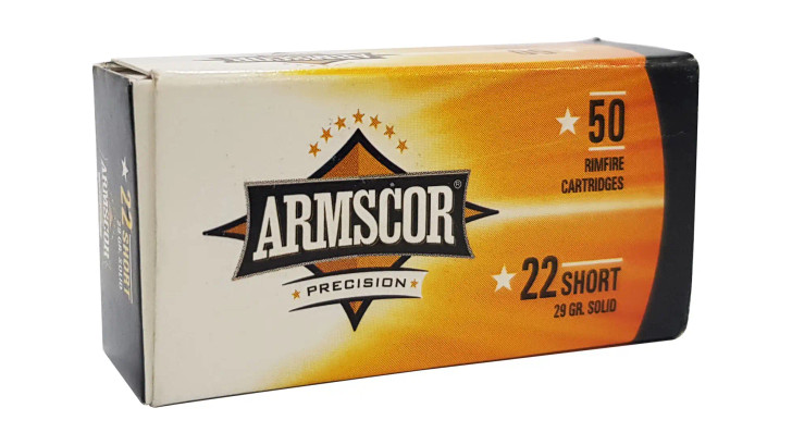 Armscor .22 Short 29gr Copper - Plated Lead Rn 50rd 100bx/cs