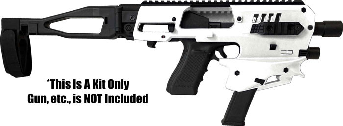 Caa Mck Micro Conversn Kit Gen - 2 For Glock 9/40 W/brace White