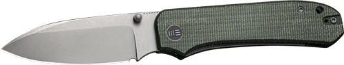 We Knife Big Banter 3.69" Grn - Canvas Micarta/gray Stonewash