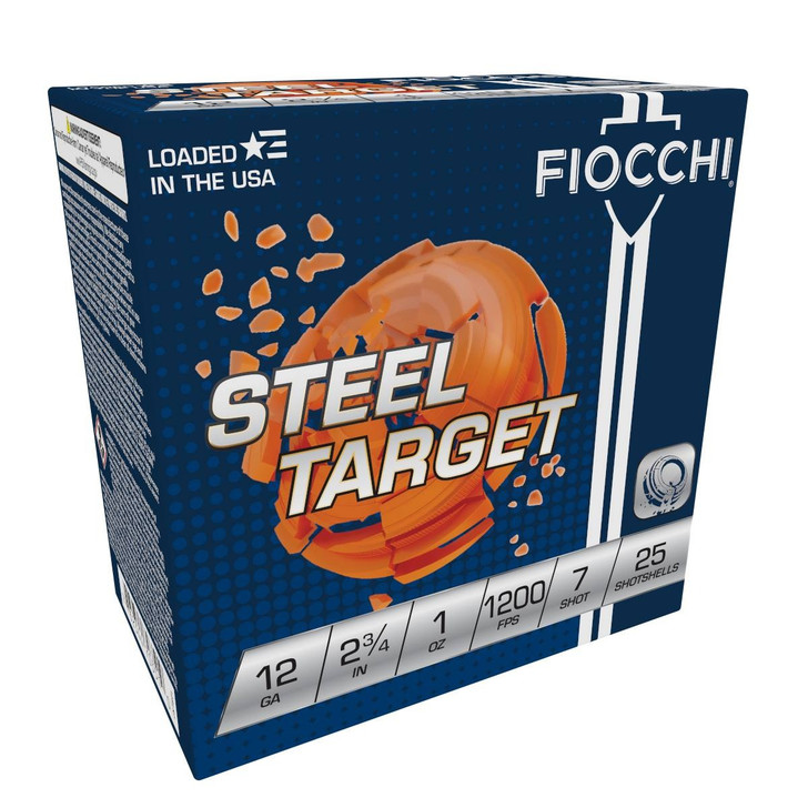 Fiocchi 12ga 2.75" 1oz Steel - 1200fps #7 250rd Case Lot