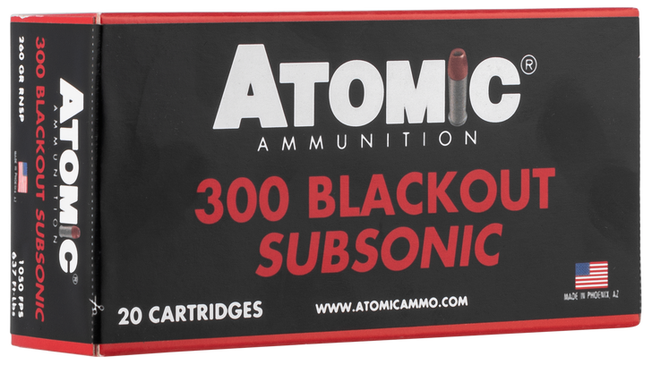 Atomic 300 Aac Subsonic 260gr - Rnsp 20rd 10bx/cs