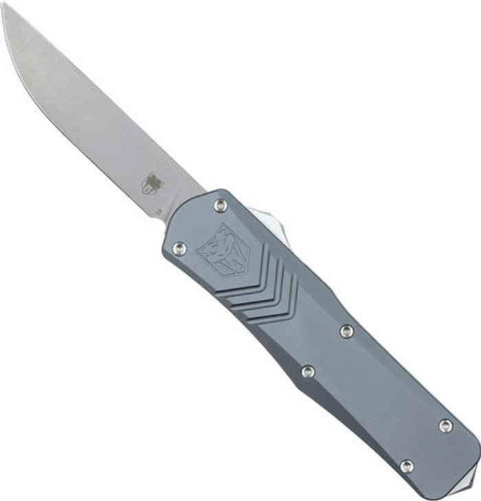 Cobratec Knives Cobratec Medium Fsx Otf Grey - 3" D2 Steel Drop Point 