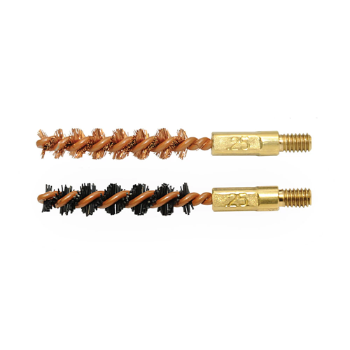 Otis Bore Brush 6.5mm 2-pk - 1-nylon 1-bronze 8-32 Thread